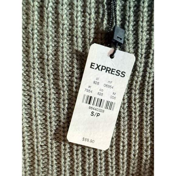Express Olive Sweater with Gold Studs - Picture 3 of 4